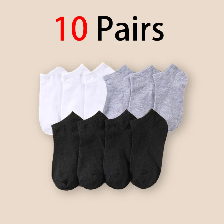 10/12/20 Pairs Men Solid Color  Socks