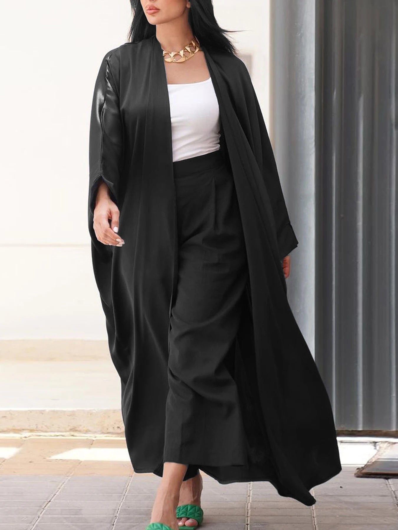 Shining Abaya Batwing Sleeve