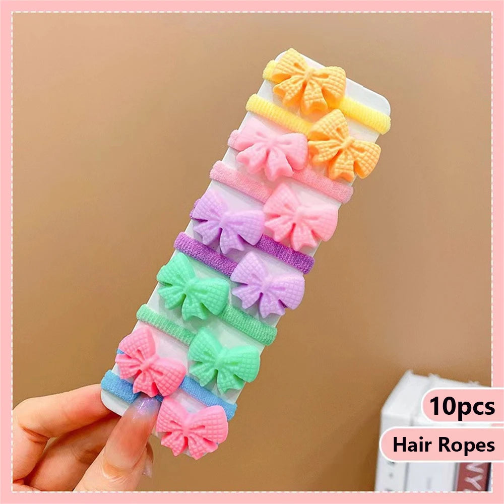 10Pcs/Set Cute Cartoon Children's Hair Ropes Princess