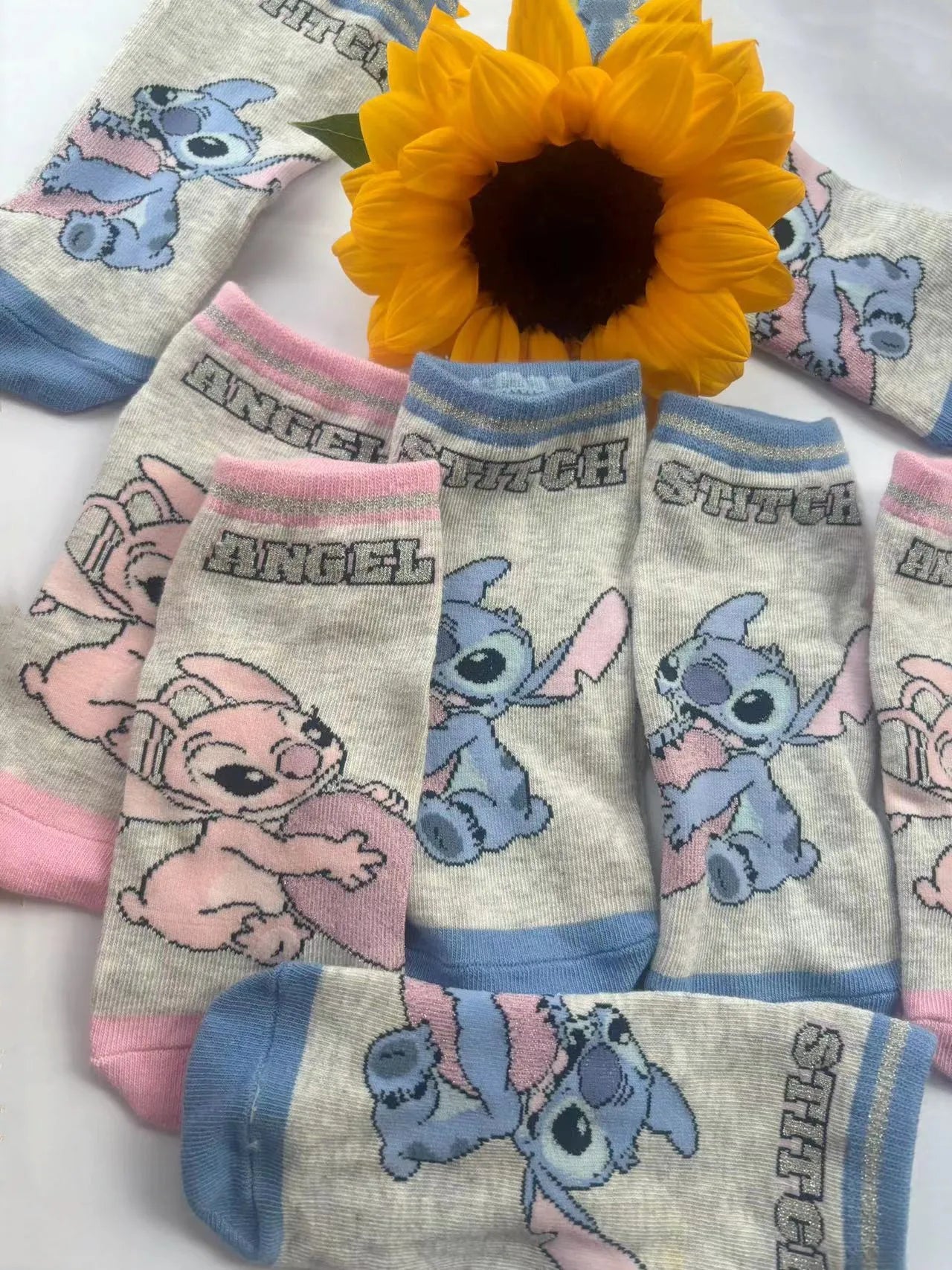 5pairs Disney Anime Stitch women Sock