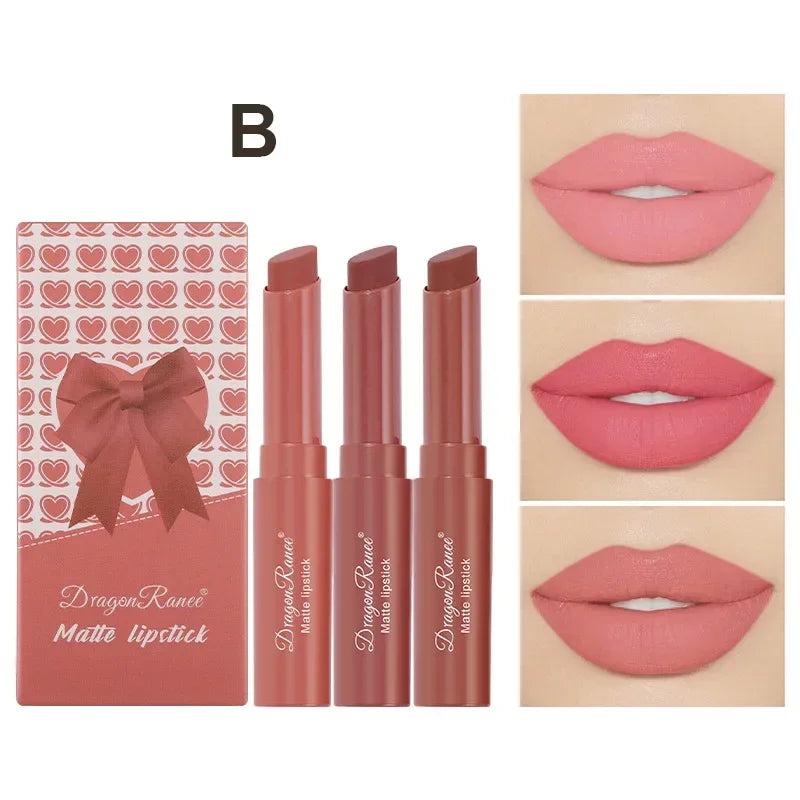 12 Colors Matte Lipstick Nude Pink