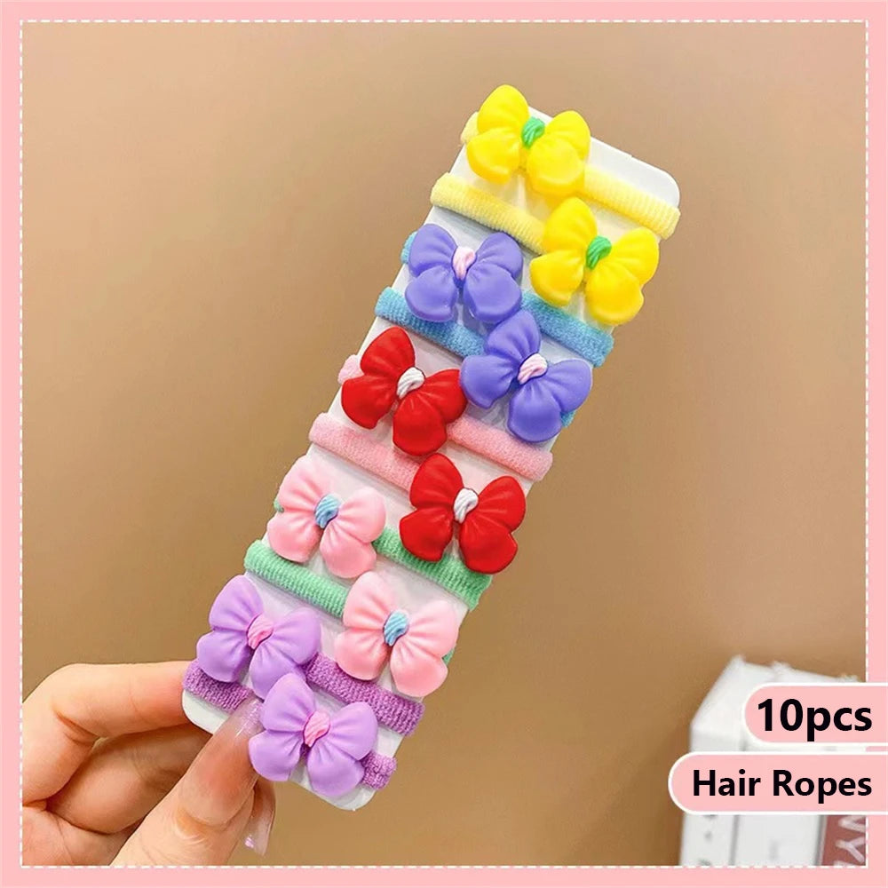 10Pcs/Set Cute Cartoon Children's Hair Ropes Princess