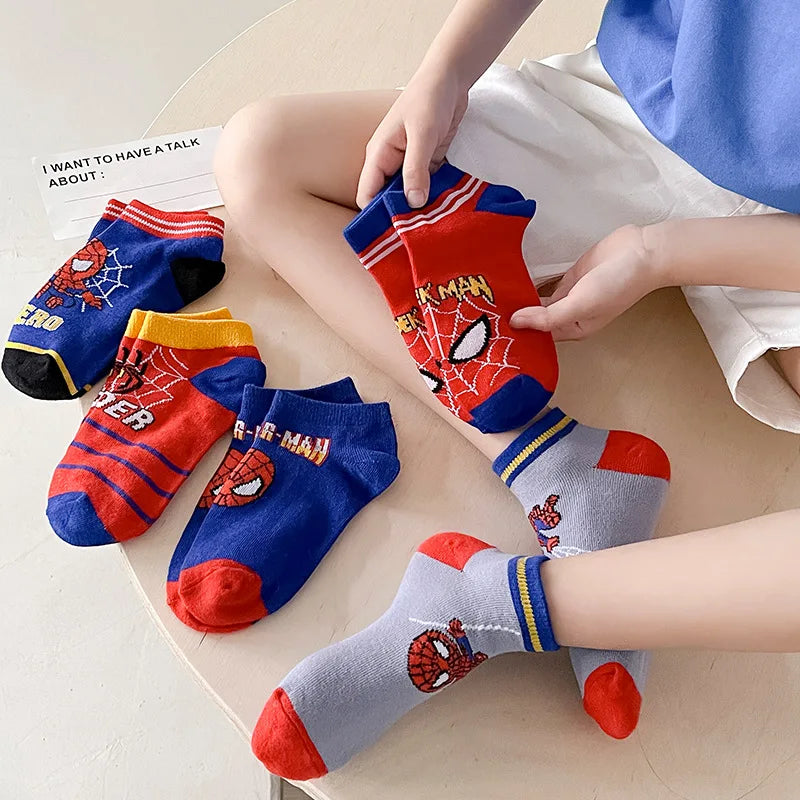 5 Pairs Spiderman Children Socks