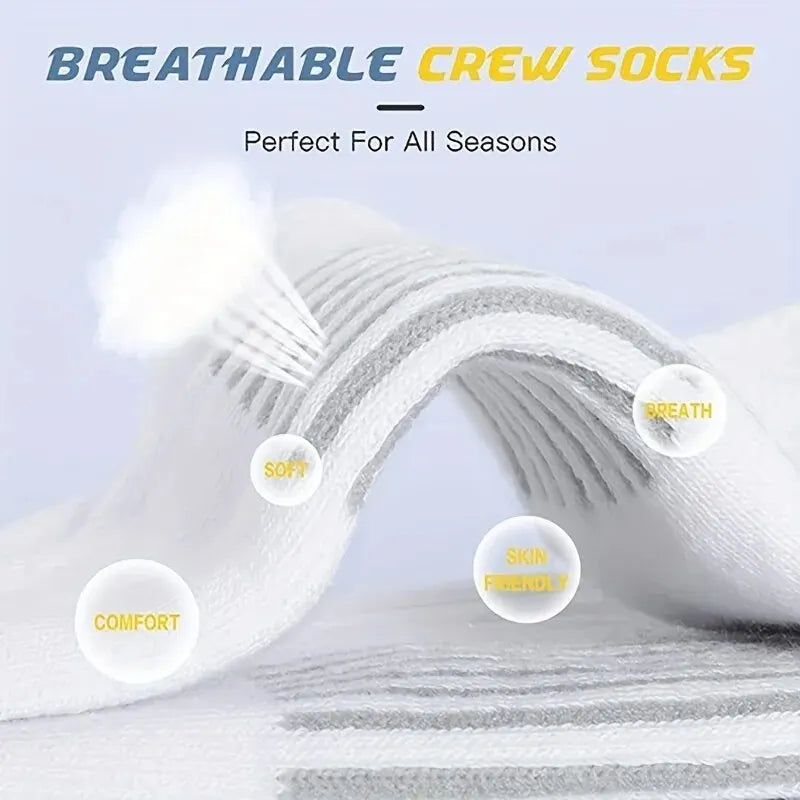 6 Pairs Of Sport Socks Men's Running Socks