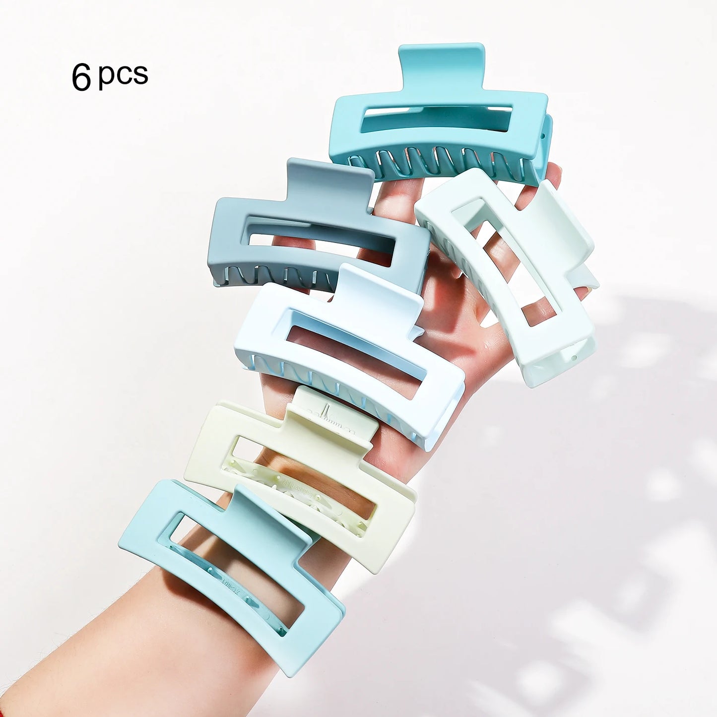 6 Pcs Square Hair Claw Clips