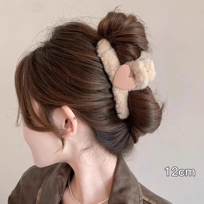 Winter Plush Hair Claw