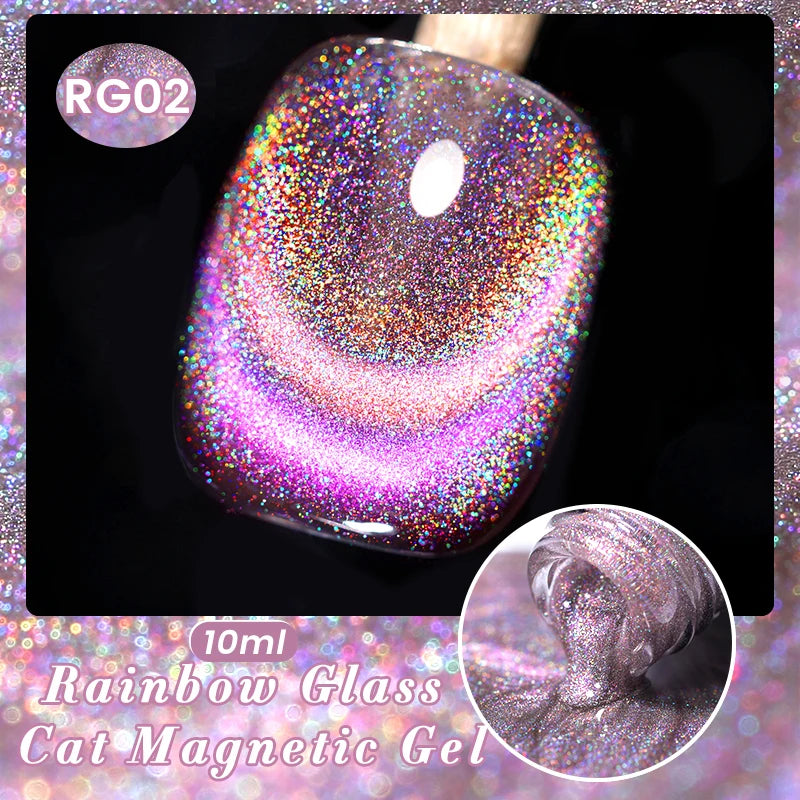 Double Light Gel Nail Polish Rainbow Glass