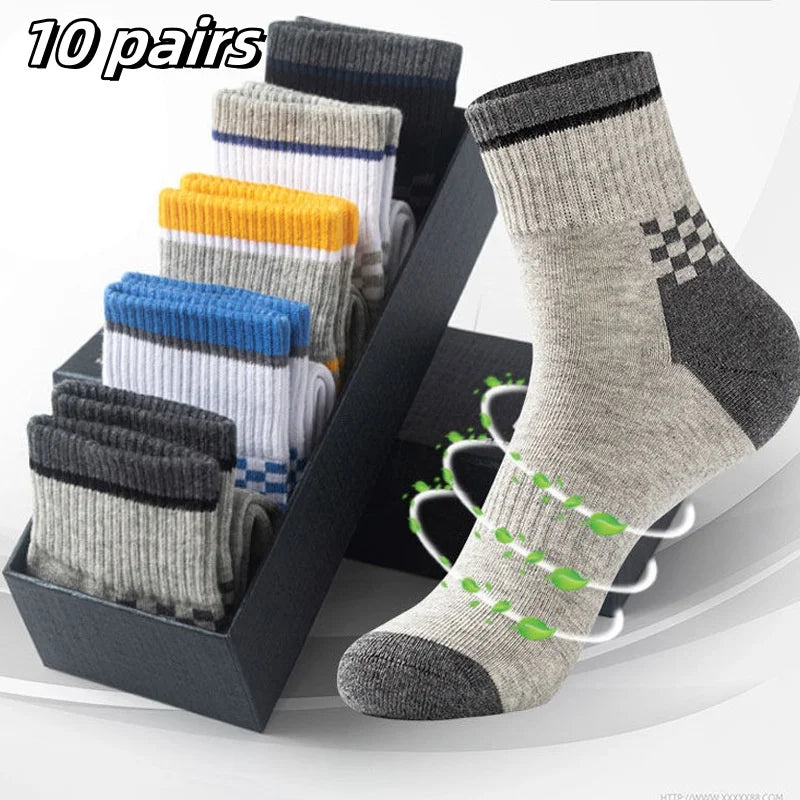 5Pairs Breathable Cotton Sports  Socks