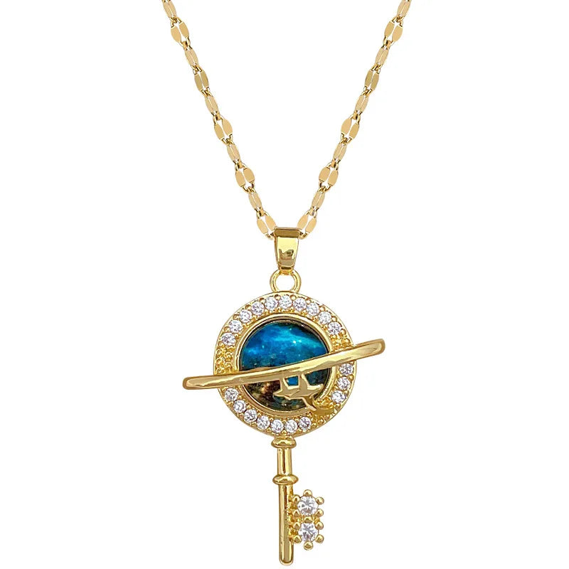 Classic Personality Planet Key Necklace Exquisite