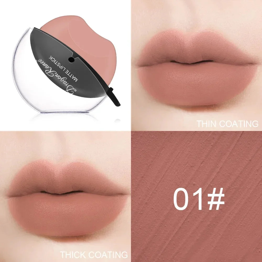 Moisturizing Matte Lipstick -Lip gloss Waterproof non-stick cup