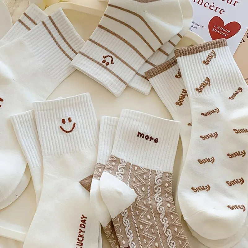 5 Pairs Women's Cute   Socks