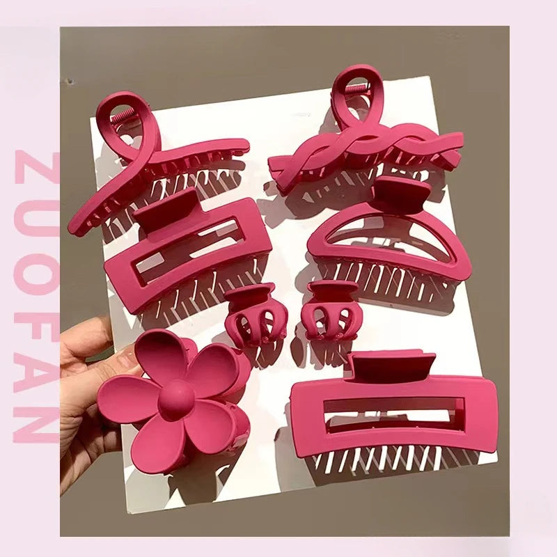 Set of 8 Plastic Hair Clip