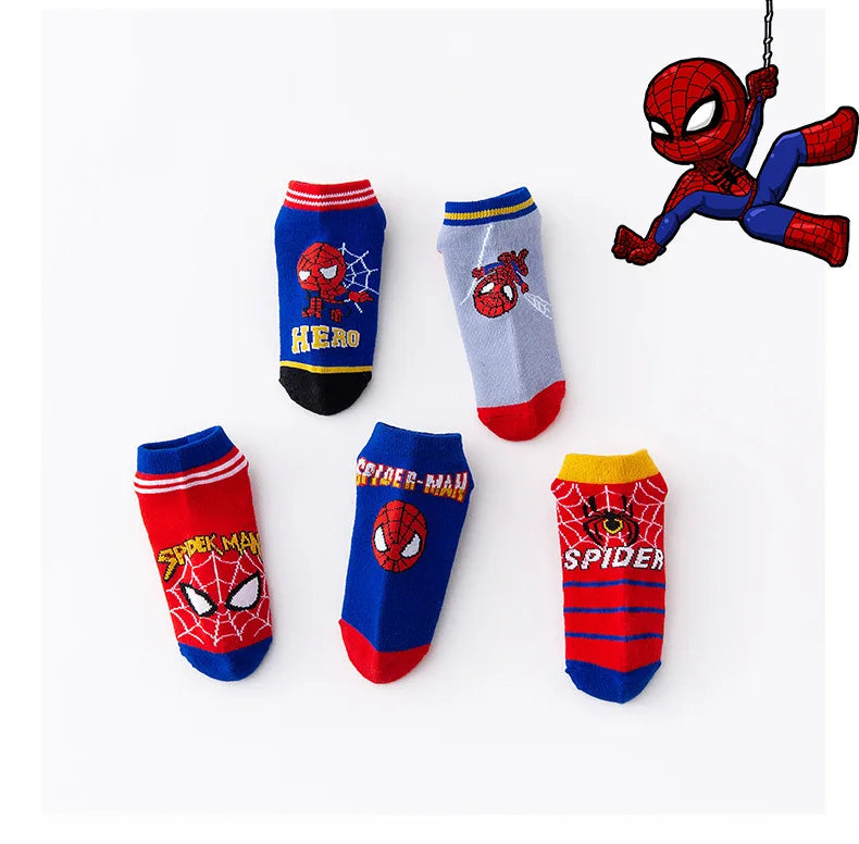 5 Pairs Spiderman Children Socks