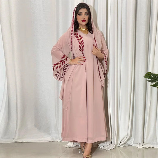 Chiffon Floral Embroidered Abaya