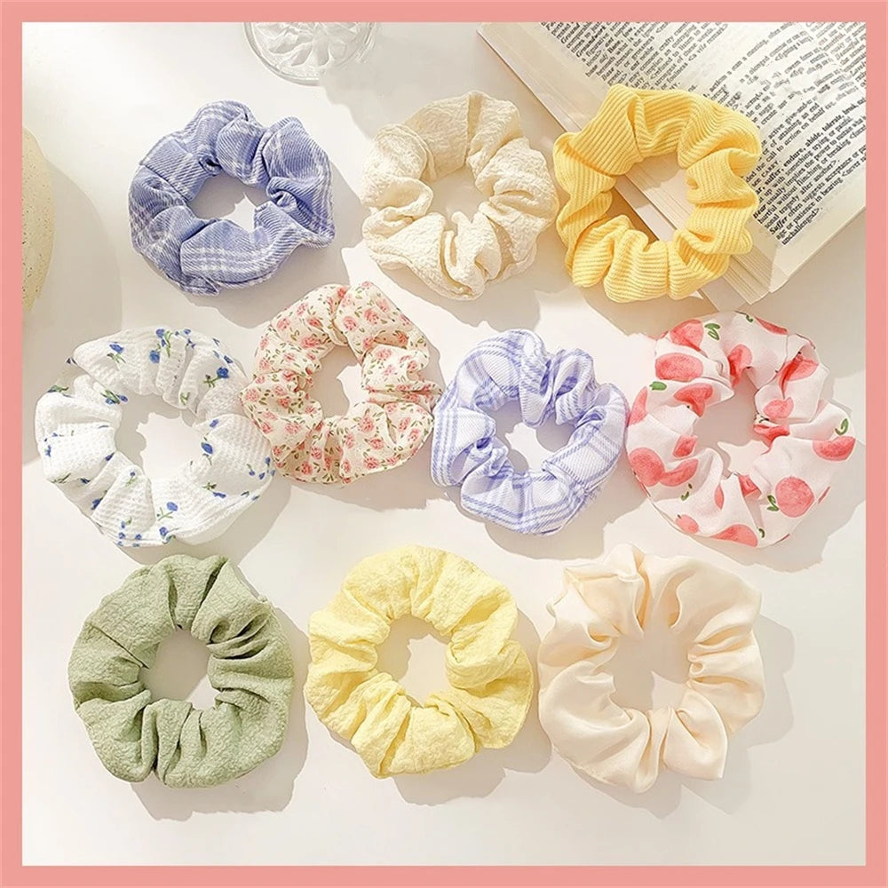 5 Pcs/Set Hair Scrunchies Hair Rope Ties Elastic