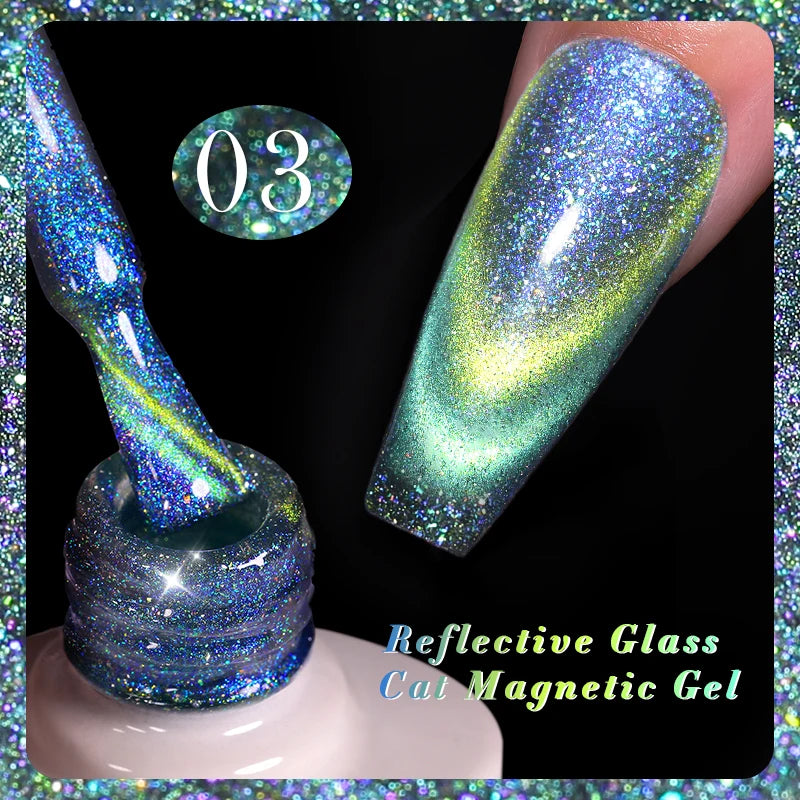 Double Light Gel Nail Polish Rainbow Glass