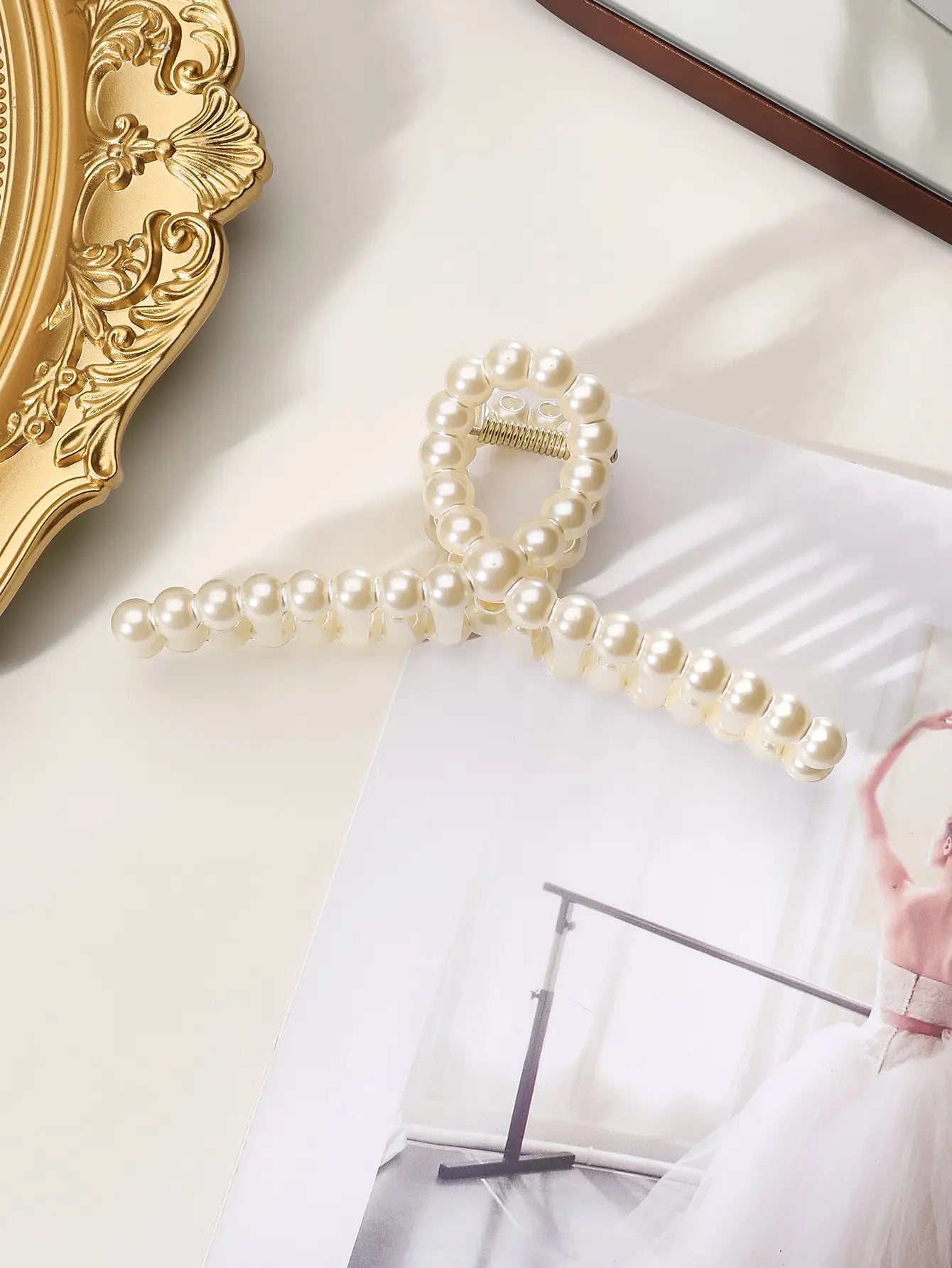 1Pcs Large Pearl Hair Claw Clips