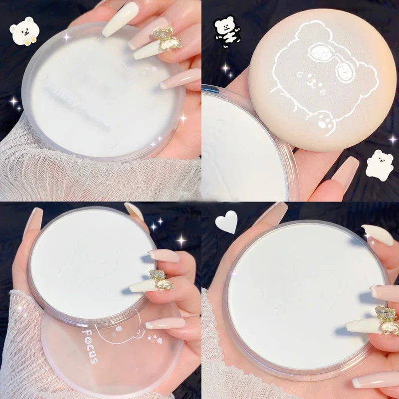 Natural Oil-control Matte Setting Powder Brightening Concealer Pressed Powder