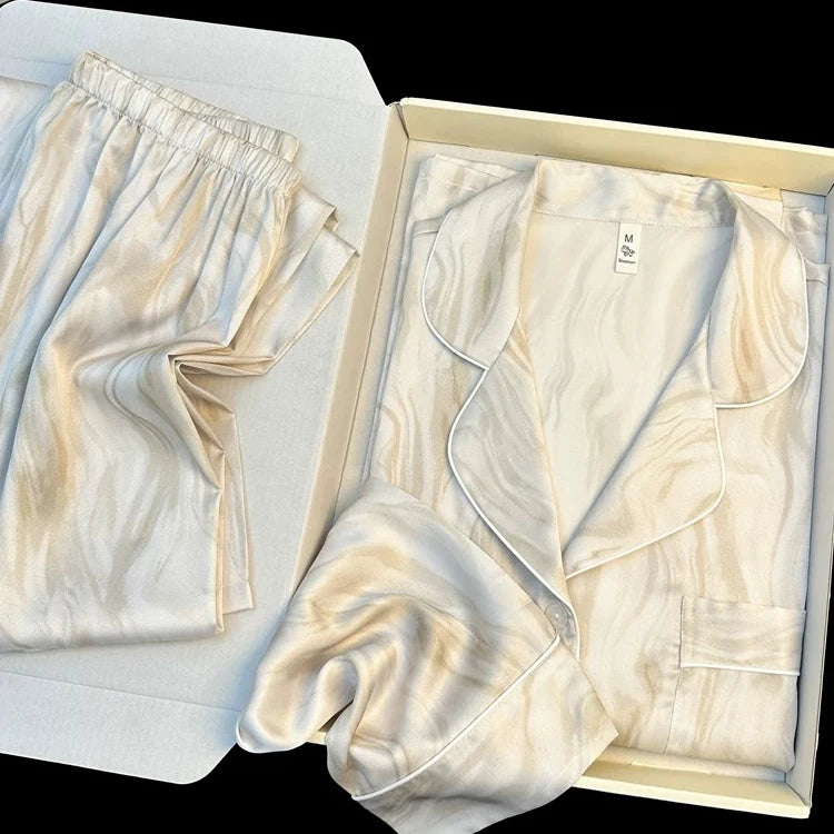 Ice Silk 2 Pieces Pajamas