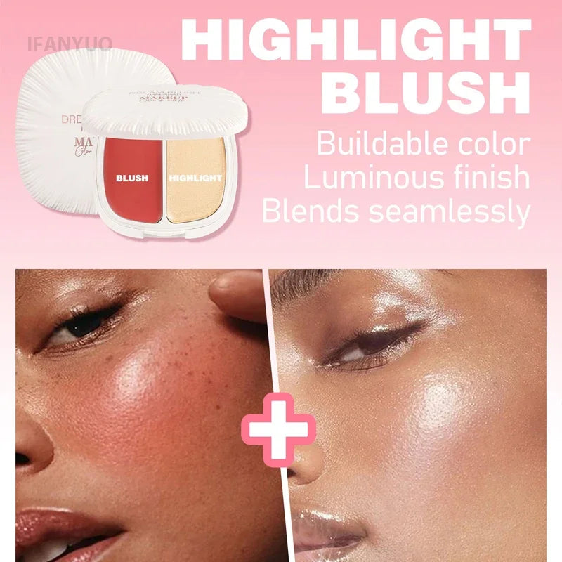 Pearl Highlight Blush Dual Color Contour