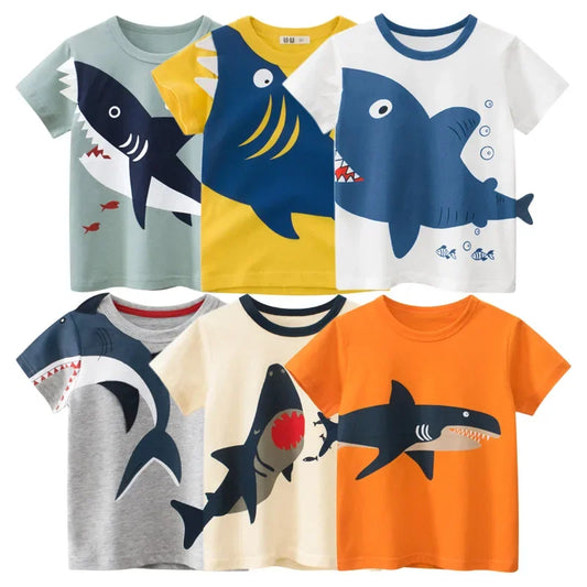 Kids 3D Shark T-Shirt  Short Sleeve