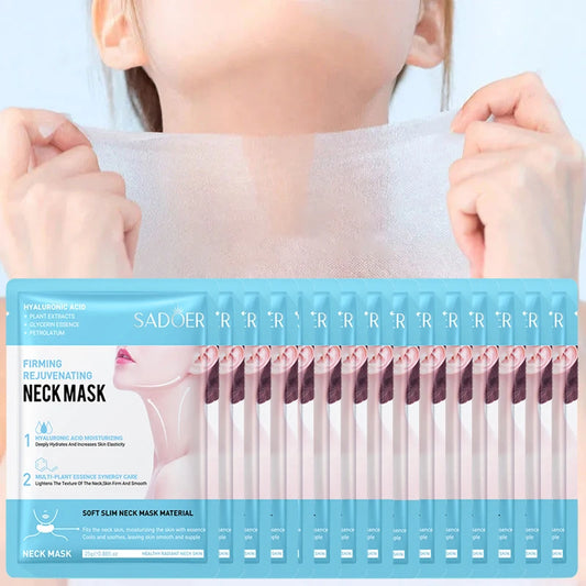 10pcs SHyaluronic Acid Collagen Firming Neck Masks