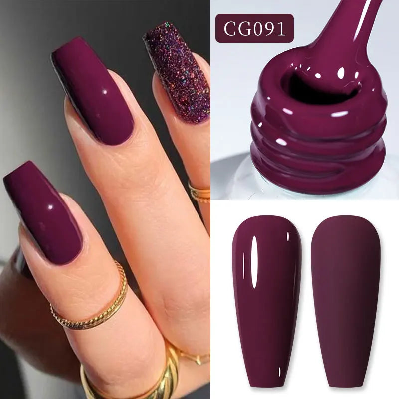 Magnetic Gel Nail Polish Wine Red Series