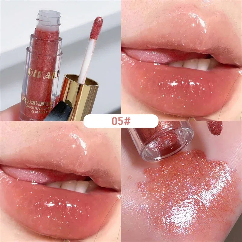 Mirror Pearl Glitter Lip Oil Moisturizing