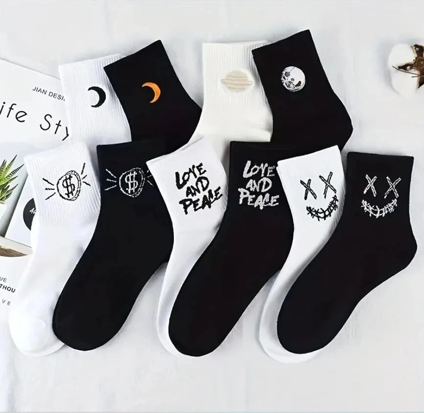 5Pairs Breathable Cotton Sports  Socks