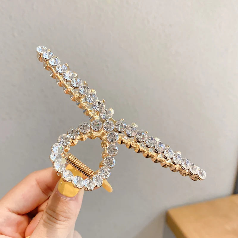 Metal Gold Pearl Hair Clips